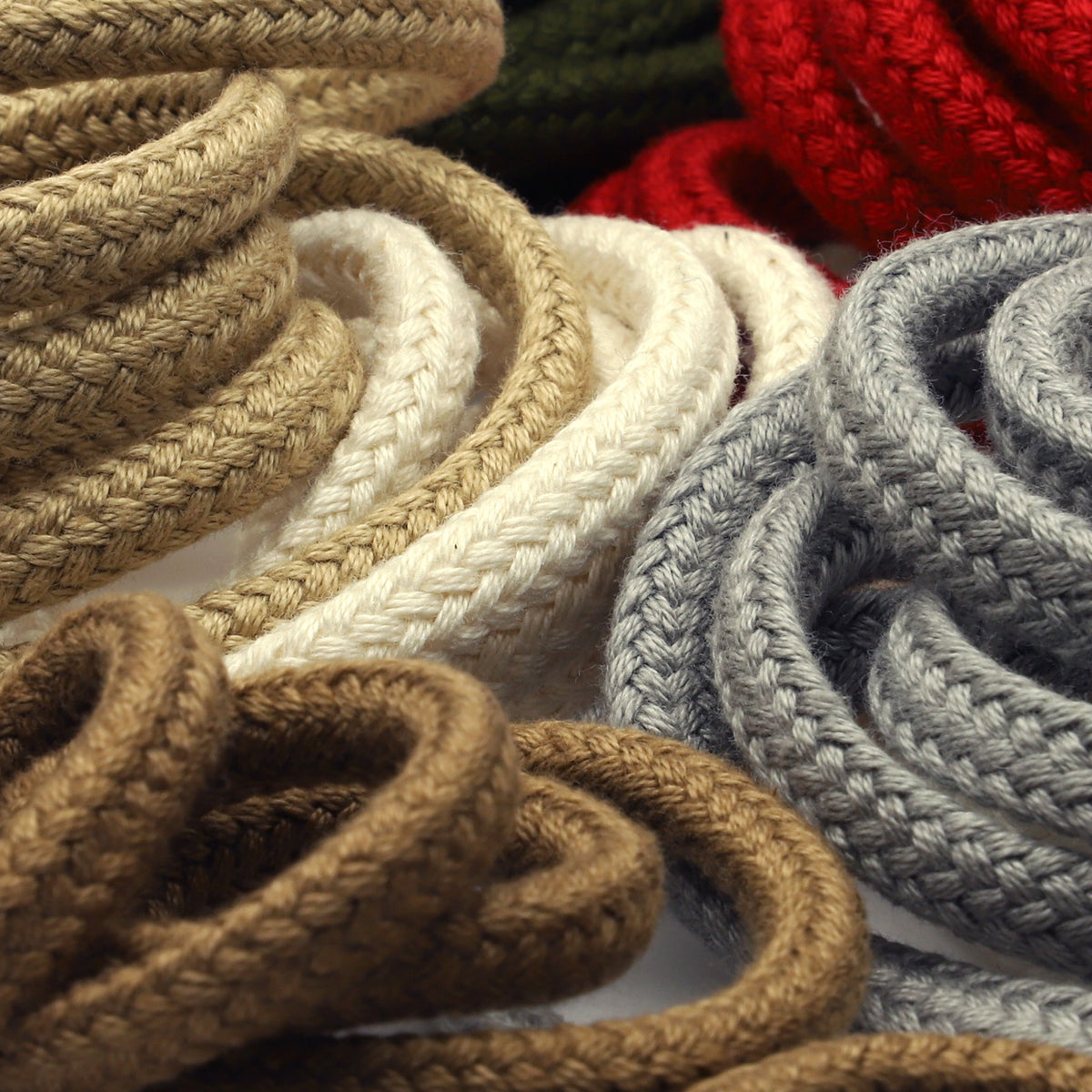 [サンプル] コットンスピンドルコード 約6mm 2.5メートルカット